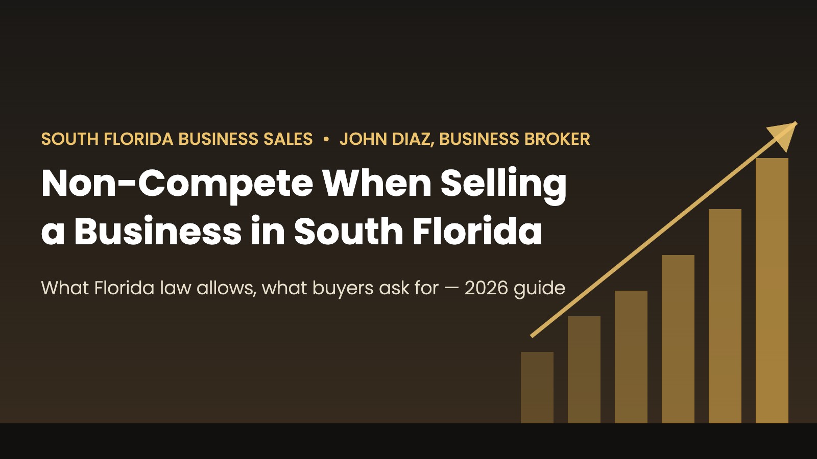Non-compete when selling a business in South Florida — John Diaz, business broker