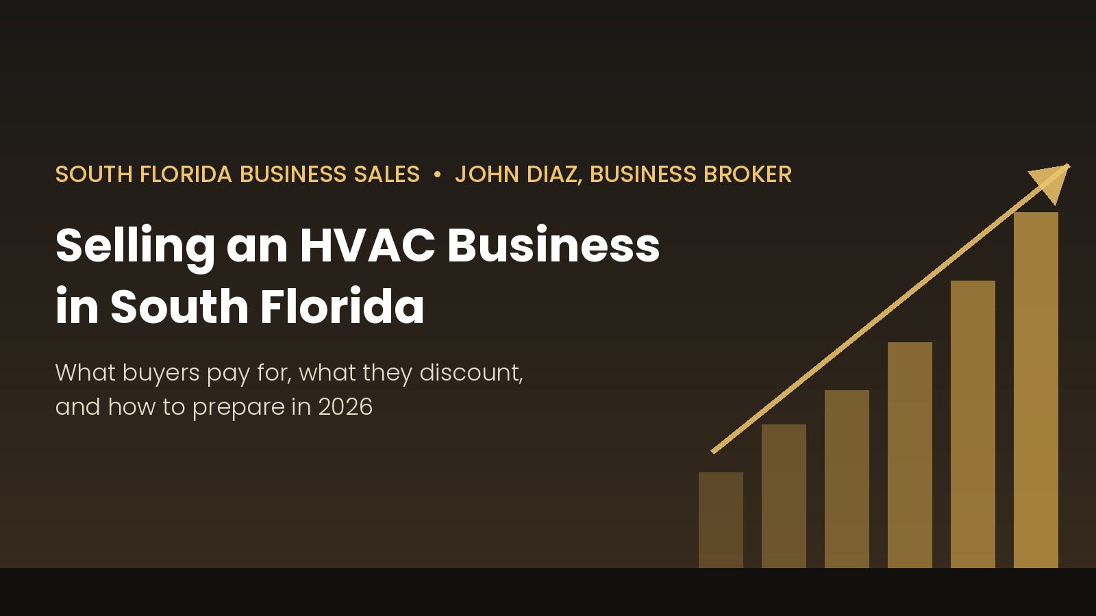 Selling an HVAC business in South Florida in 2026 - John Diaz, Business Broker