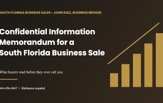 Confidential information memorandum for a South Florida business sale