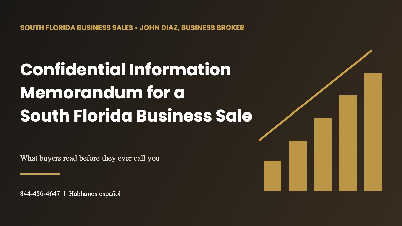 Confidential information memorandum for a South Florida business sale