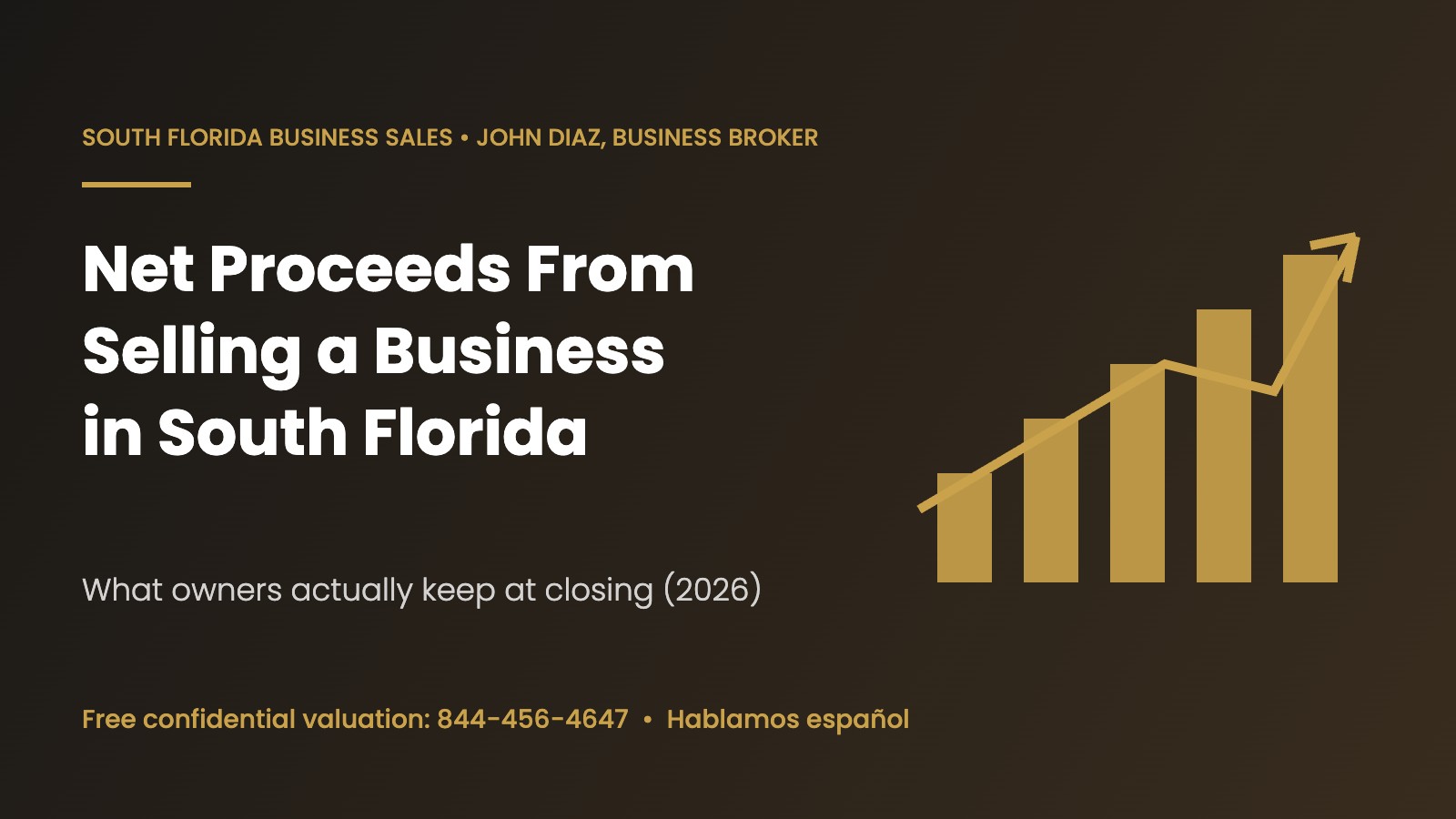 Net proceeds from selling a business in South Florida: what owners keep at closing
