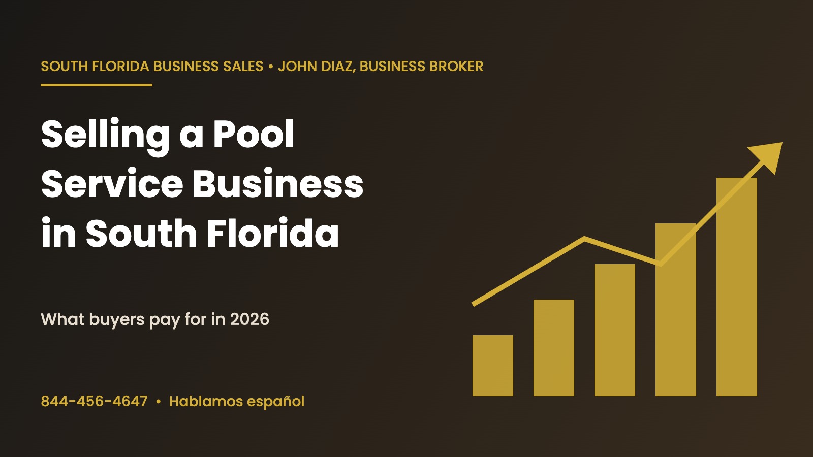 Selling a pool service business in South Florida: what buyers pay for in 2026